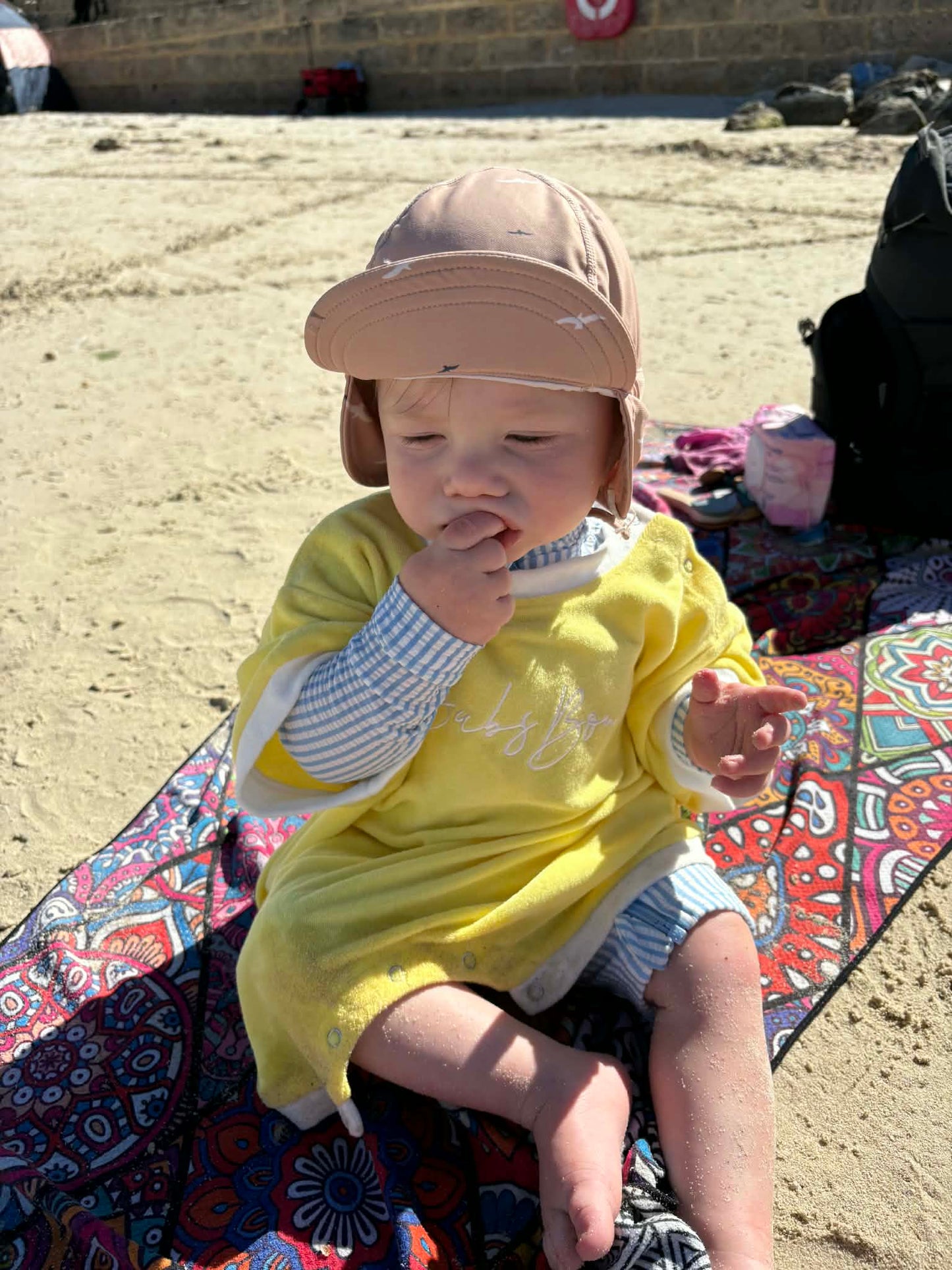 Oversized Terry Towel Onesie - Coastal Sand