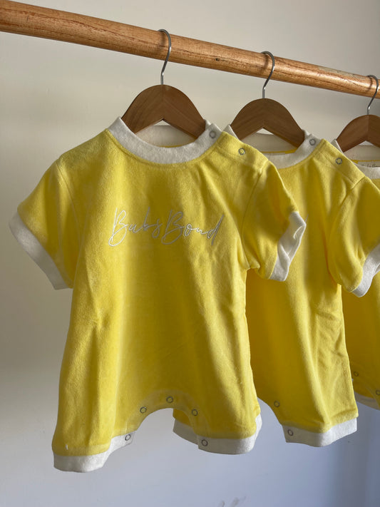 Oversized Terry Towel Onesie - Coastal Sand