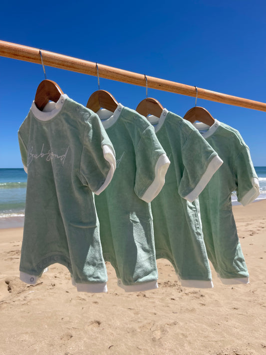 Oversized Terry Towel Onesie - Sage Mist