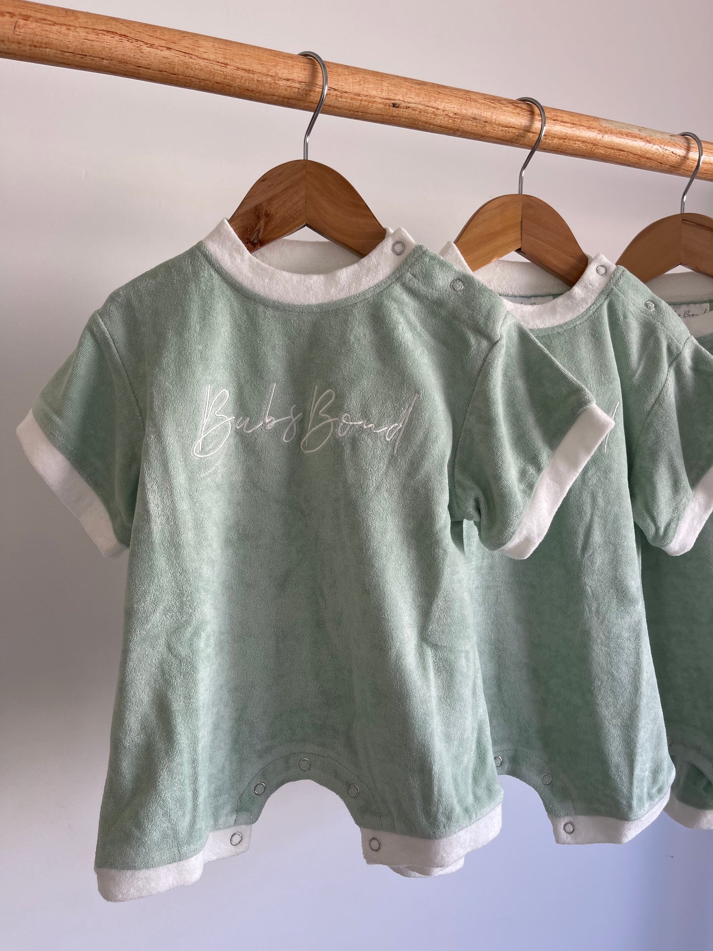 Oversized Terry Towel Onesie - Sage Mist